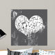 Heart Grunge With Music Inside Wall Mural