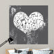 Heart Grunge With Music Inside Wall Mural