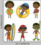 Happy African-american Kids Beach
