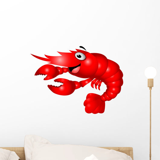 Prawn cartoon Wall Decal