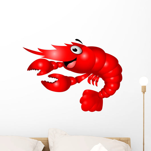 Prawn cartoon Wall Decal