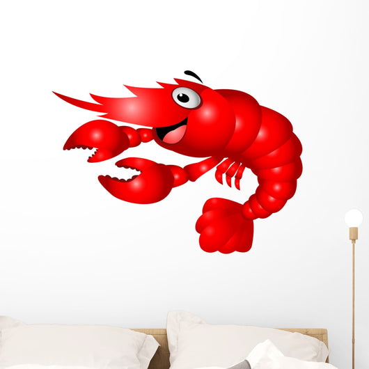 Prawn cartoon Wall Decal