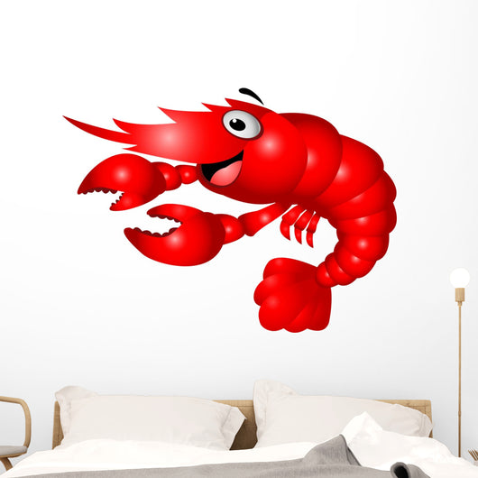 Prawn cartoon Wall Decal