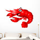Prawn cartoon Wall Decal
