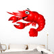 Prawn cartoon Wall Decal