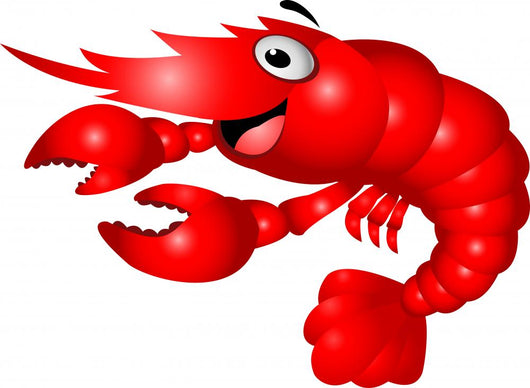 Prawn cartoon Wall Decal