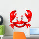 Funny crab cartoon Wall Decal