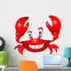 Funny crab cartoon Wall Decal