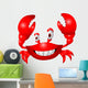 Funny crab cartoon Wall Decal
