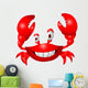 Funny crab cartoon Wall Decal