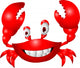 Funny crab cartoon Wall Decal