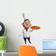 3D Chef with Pizza Wall Decal