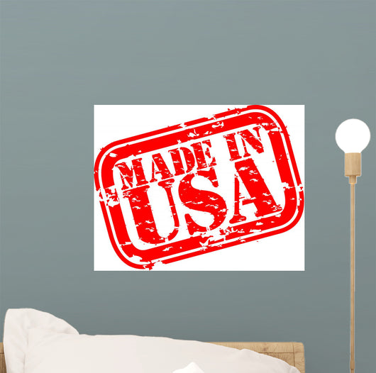Grunge Made in USA Rubber Stamp Wall Decal