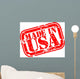 Grunge Made in USA Rubber Stamp Wall Decal