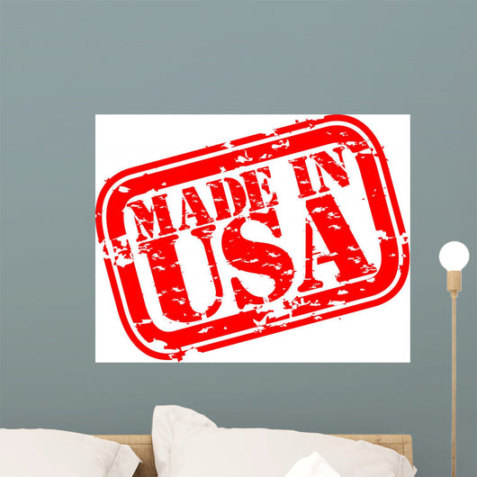 Grunge Made in USA Rubber Stamp Wall Decal