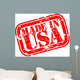 Grunge Made in USA Rubber Stamp Wall Decal