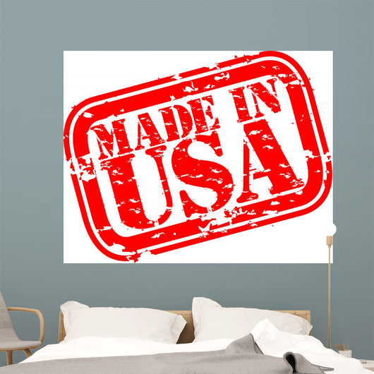 Grunge Made in USA Rubber Stamp Wall Decal