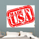 Grunge Made in USA Rubber Stamp Wall Decal