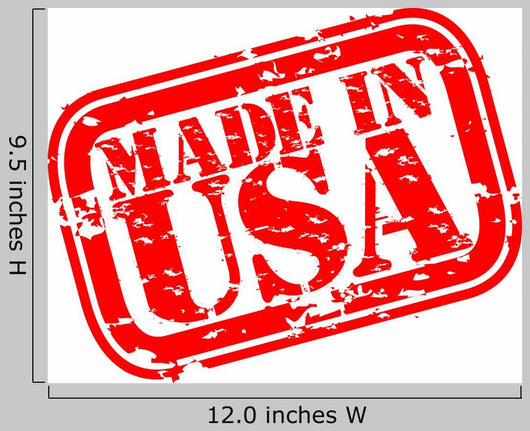 Grunge Made in USA Rubber Stamp Wall Decal