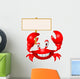 Crab with Blank Sign Wall Decal