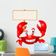 Crab with blank sign Wall Decal