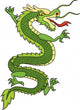 Green chinese dragon Wall Decal