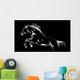 Horse Jumping Black Vector