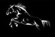 Horse Jumping Black Vector
