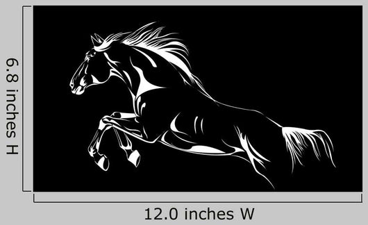 Horse Jumping Black Vector