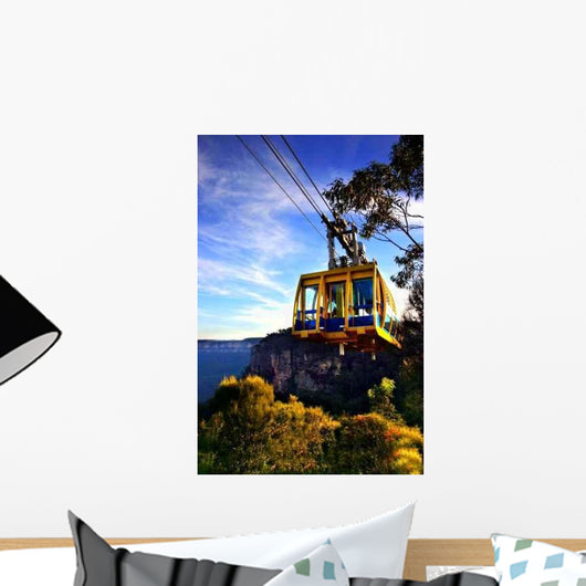 Blue Mountain and Gondola Wall Decal