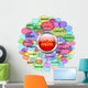 social network and media concept, switch Wall Decal