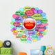 social network and media concept, switch Wall Decal