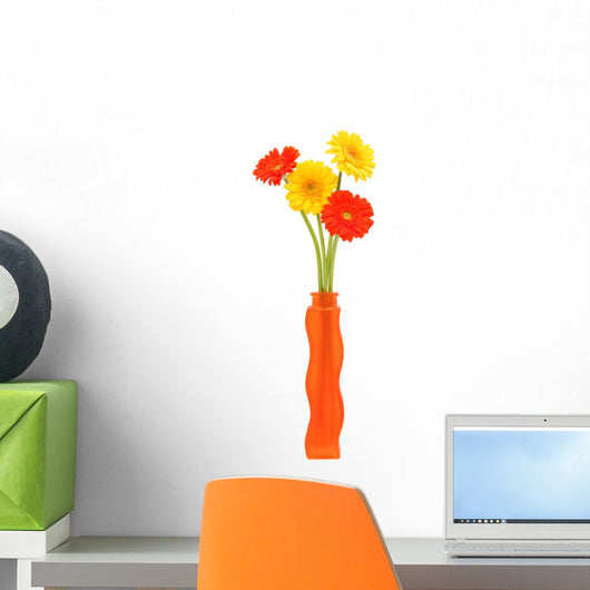 gerbera daisies in vase Wall Decal