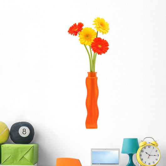 gerbera daisies in vase Wall Decal