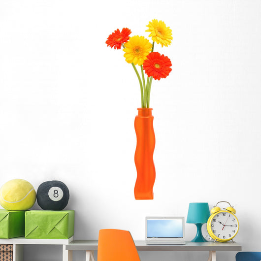gerbera daisies in vase Wall Decal