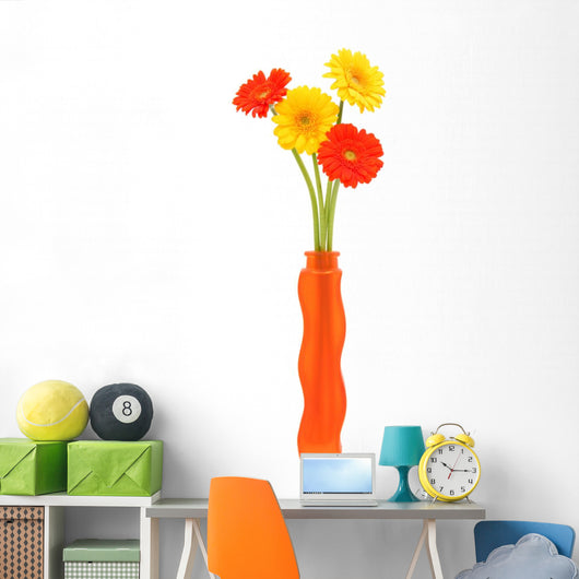 gerbera daisies in vase Wall Decal