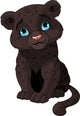 Black panther cub Wall Decal