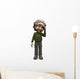 Cartoon Albert Einstein thinking. Wall Decal