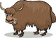cartoon Yak Wall Decal