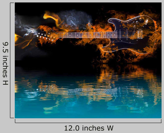 Burning Electric Guitar with