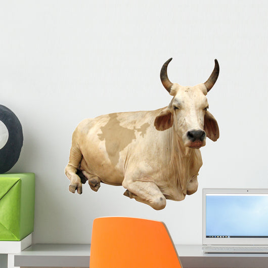 India - sacred cow (with india map) Wall Decal