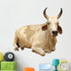India - sacred cow (with india map) Wall Decal