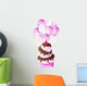 Pink Birthday Cake Wall Decal Sticker Set
