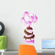 Pink Birthday Cake Wall Decal Sticker Set
