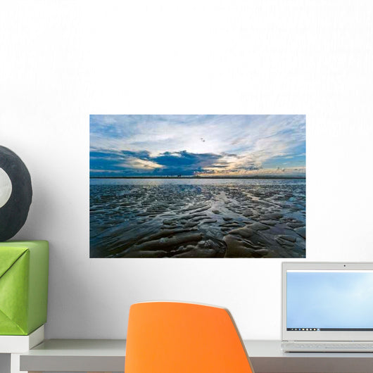 Beautiful Sunset Sandy Beach Wall Decal
