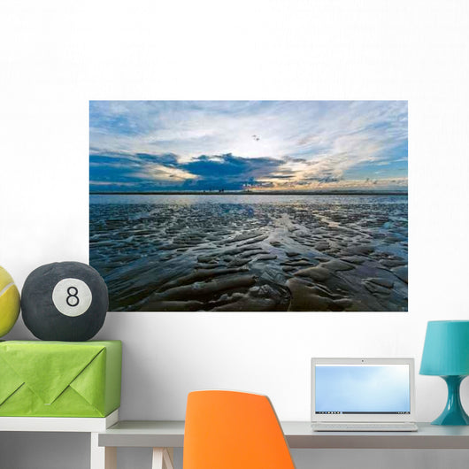 Beautiful Sunset Sandy Beach Wall Decal