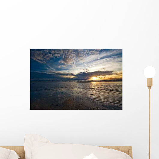Beautiful Sunset Ocean Beach Wall Decal