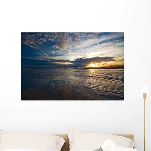 Beautiful Sunset Ocean Beach Wall Decal