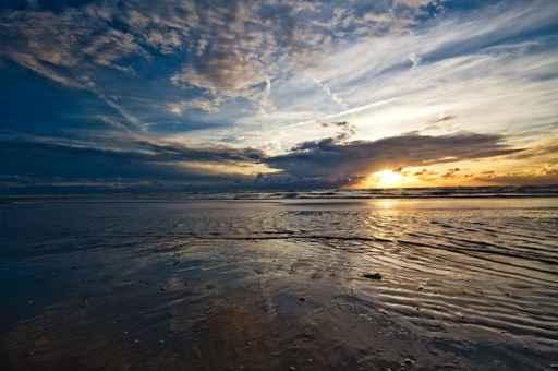 Beautiful Sunset Ocean Beach Wall Decal