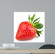 Fresh strawberry isolated on white background. Studio macro Wall Decal